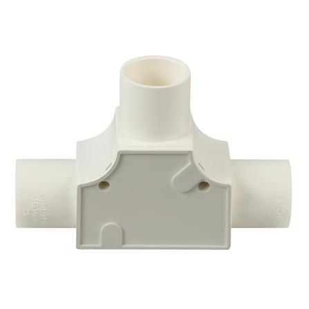 ข้อต่อสามทางฝาเปิด PVC ตราช้างNPI 25 มม. มาตรฐาน BS สีขาว_2