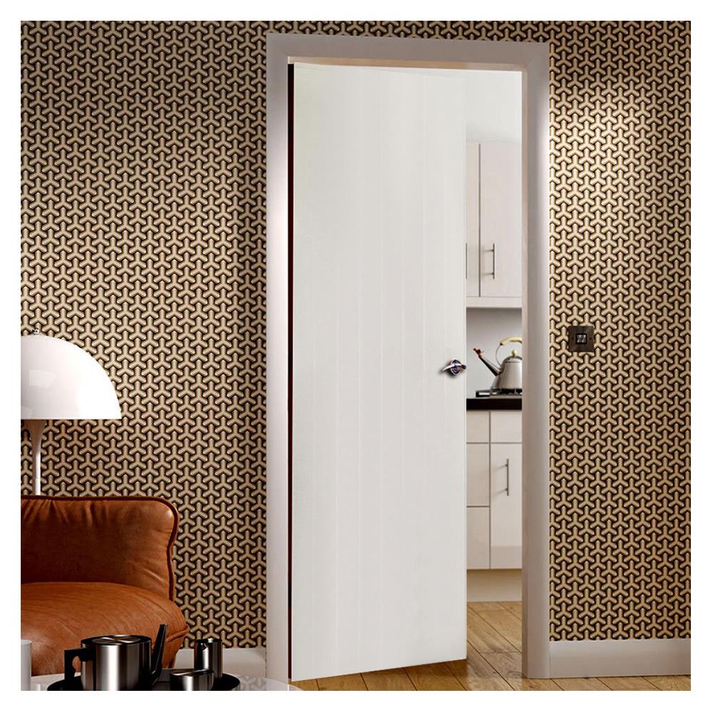 ประตูบานประกอบ PVC AZLE 1 UV มอก. บานทึบ 70X200 ซม. สีขาว เจาะลูกบิด