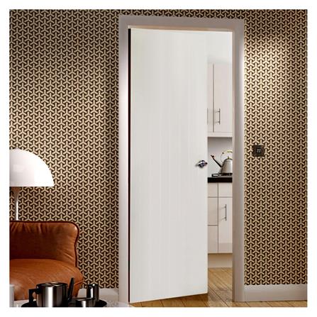 ประตูบานประกอบ PVC AZLE 1 UV มอก. บานทึบ 70X200 ซม. สีขาว เจาะลูกบิด_3