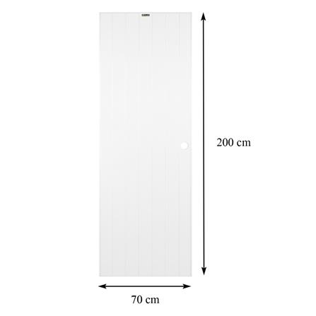 ประตูบานประกอบ PVC AZLE 1 UV มอก. บานทึบ 70X200 ซม. สีขาว เจาะลูกบิด_5