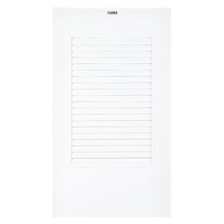 ประตูบานประกอบ PVC AZLE 3 UV มอก. เกล็ดบน 70X200 ซม. สีขาว เจาะลูกบิด_2