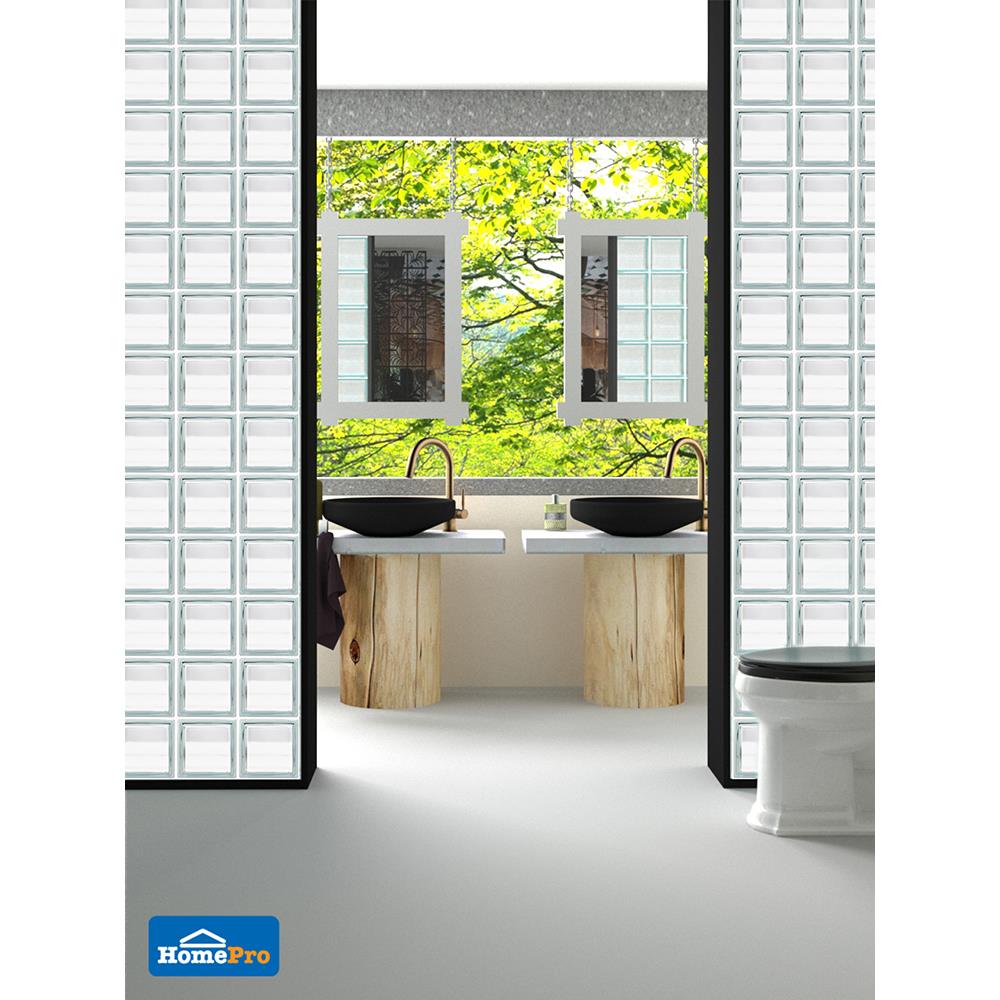 อิฐแก้ว 19x19x8 ซม. ช้างแก้ว หยาดเพชร NEXT สีใส