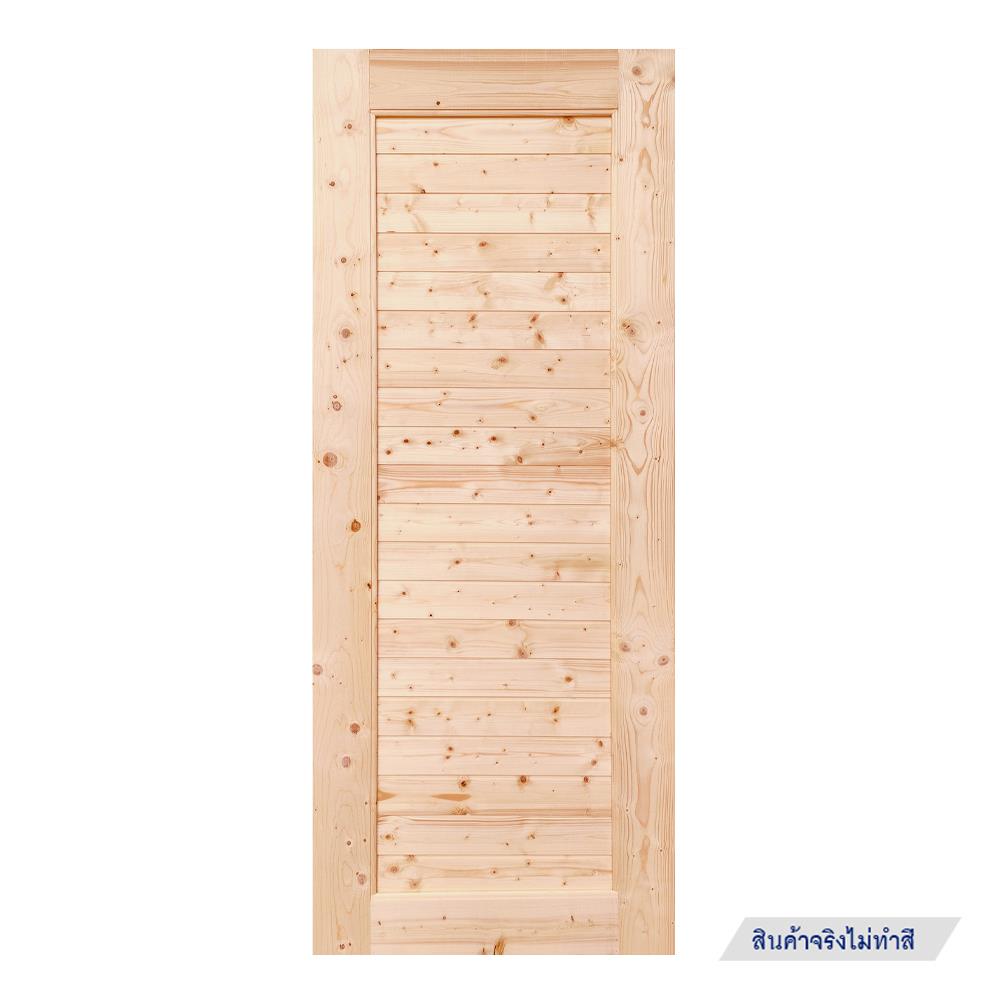 ประตูไม้สนนิวซีแลนด์ MODERN DOORS CE-04 80X200 ซม. สีธรรมชาติ ไม่เจาะลูกบิด