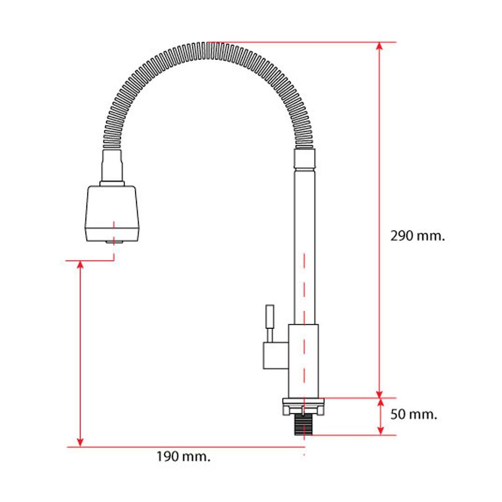 ก๊อกซิงค์ เดี่ยว เคาน์เตอร์ LUZERN LS-1006 สีโครม