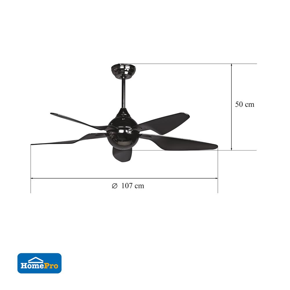 พัดลม CARINI 42YFT-7031 42 นิ้ว 5 ใบพัด สีดำ