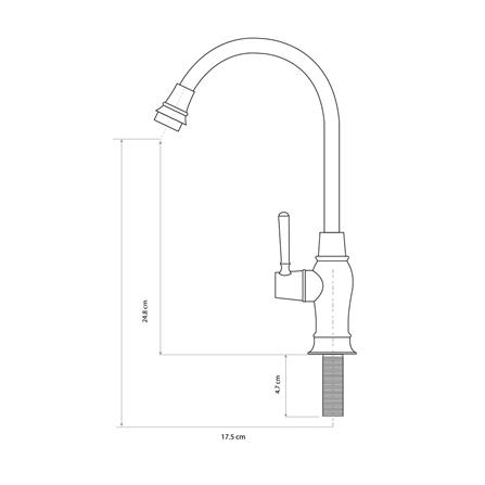ก๊อกซิงค์เดี่ยวเคาน์เตอร์ LUZERN DL-2025 สีโครม_2