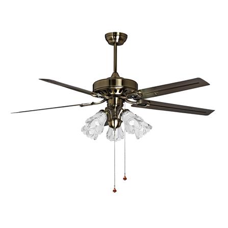 พัดลมโคมไฟ CARINI 56YFT-006 56 นิ้ว 5 ใบพัด 5 หัว สีทองรมดำ