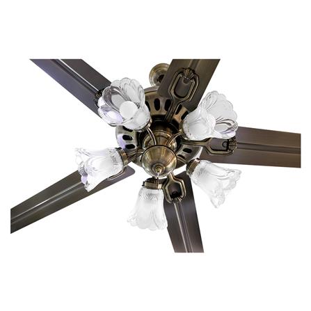 พัดลมโคมไฟ CARINI 56YFT-006 56 นิ้ว 5 ใบพัด 5 หัว สีทองรมดำ_1