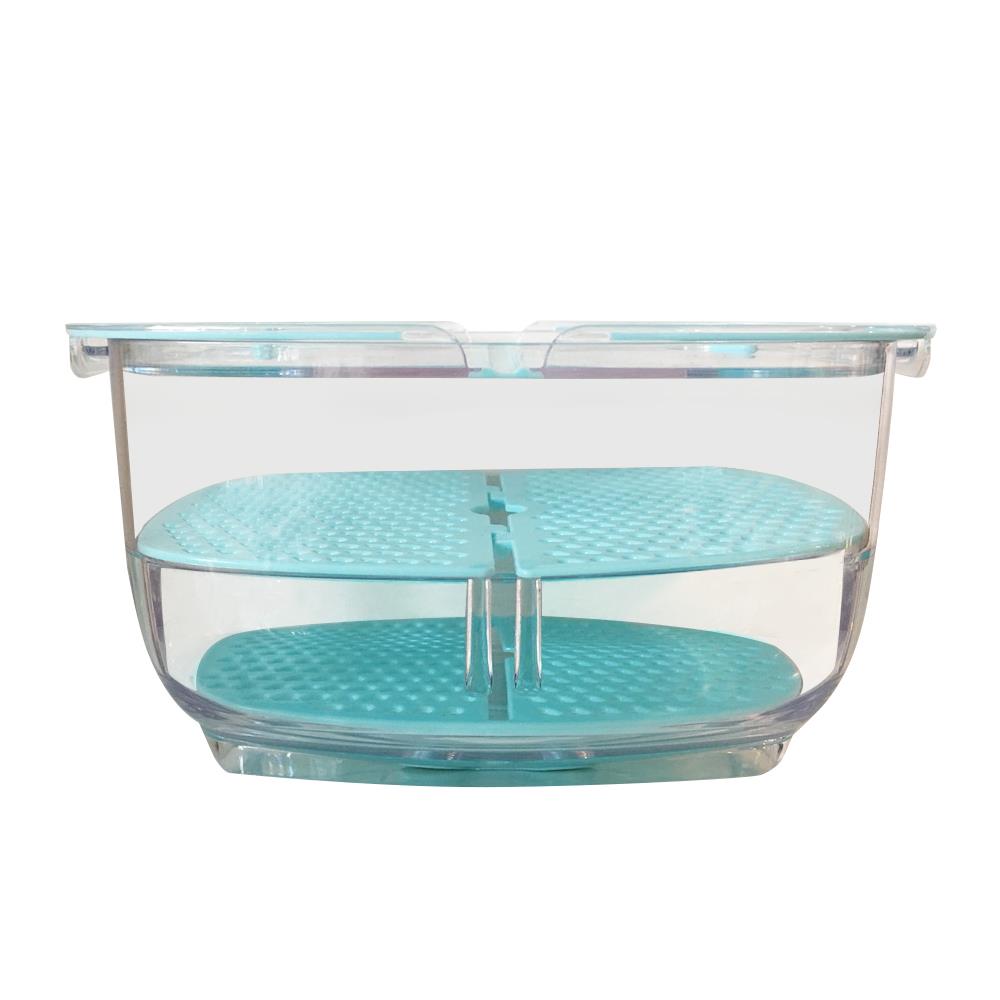 กล่องจัดเก็บในตู้เย็น KECH DUO FRESH KEEPER สีฟ้า