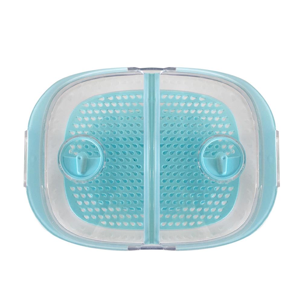 กล่องจัดเก็บในตู้เย็น KECH DUO FRESH KEEPER สีฟ้า