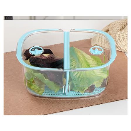 กล่องจัดเก็บในตู้เย็น KECH DUO FRESH KEEPER สีฟ้า_5