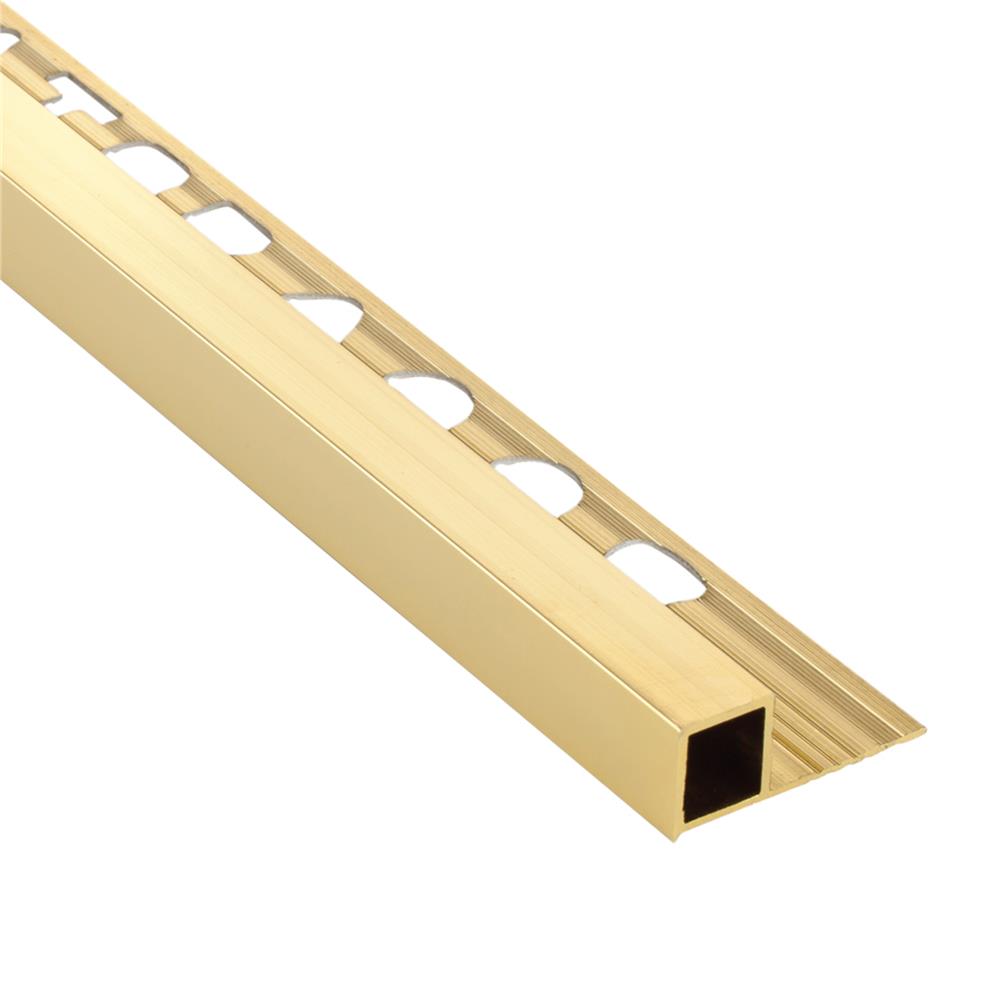 คิ้วอะลูมิเนียมแบบเหลี่ยม เกเตอร์ 9 มม. 2.1 ม. สีทอง