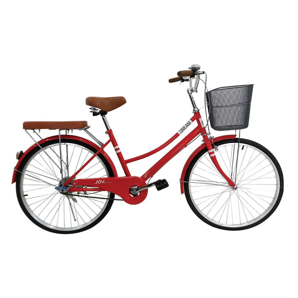 จักรยานแม่บ้าน 24 นิ้ว JOY BICYCLE DREAM สีแดง
