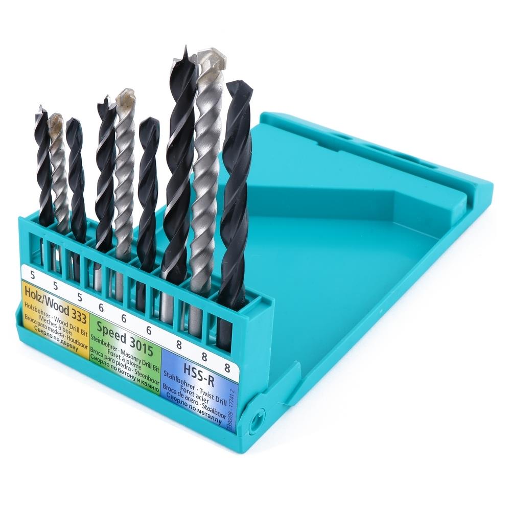 ดอกเจาะเหล็ก ไม้ คอนกรีต HELLER 9 ชิ้น/แพ็ค