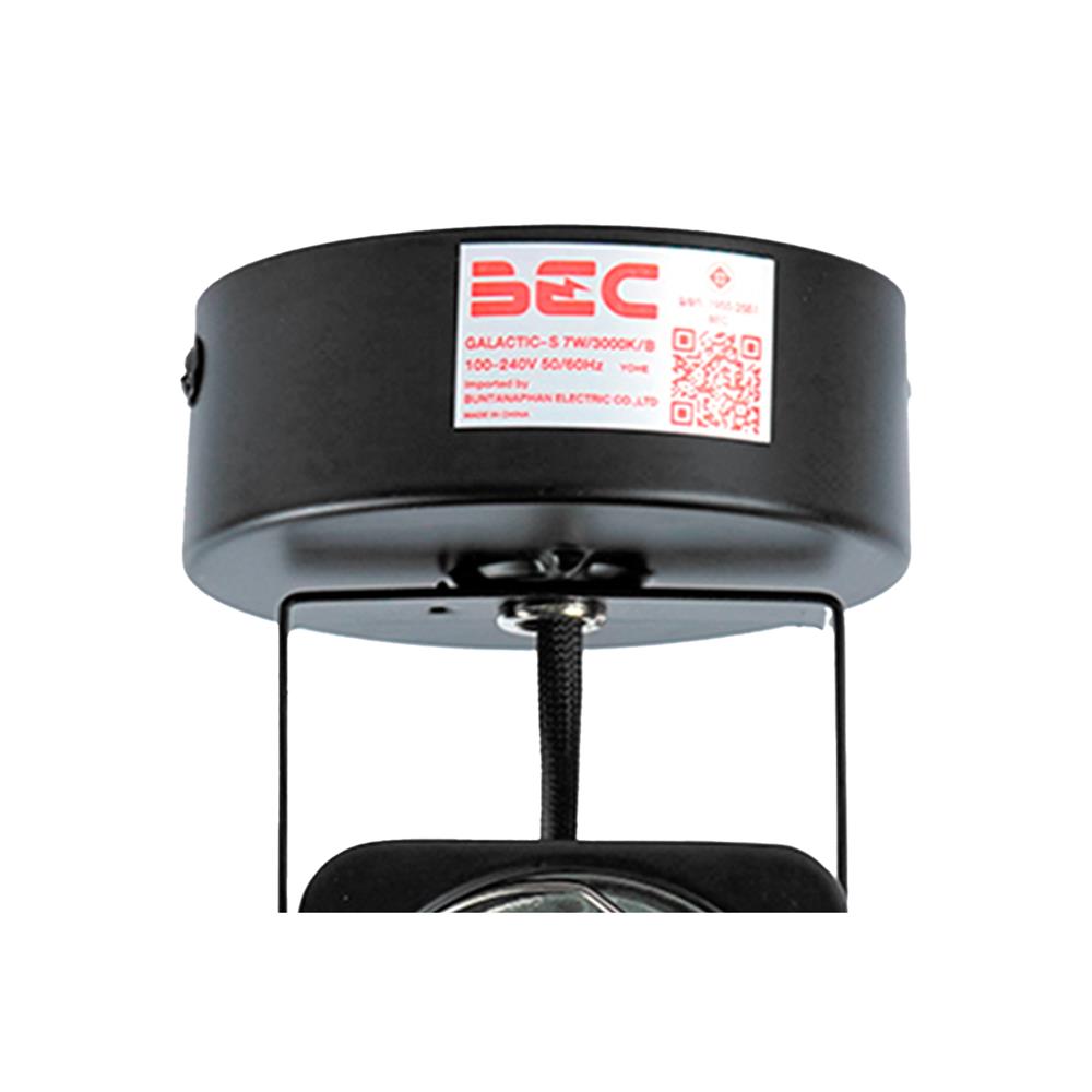 สปอตไลท์ภายใน LED BEC GALACTIC-S 7 วัตต์ WARM WHITE สีดำ