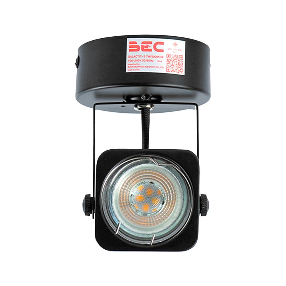 สปอตไลท์ภายใน LED BEC GALACTIC-S 7 วัตต์ WARM WHITE สีดำ