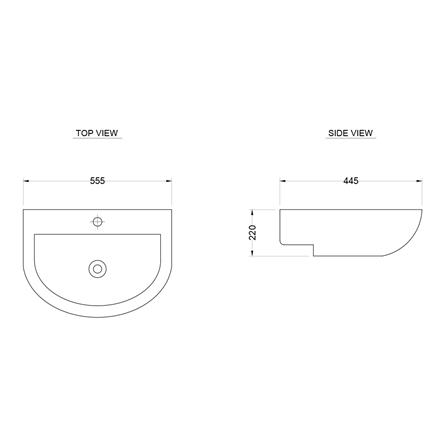 อ่างล้างหน้าแขวน HAFELE 495.60.965 สีขาว_2