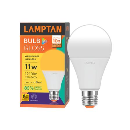 หลอด LED LAMPTAN BULB GLOSS 11 วัตต์ WARM WHITE E27_1