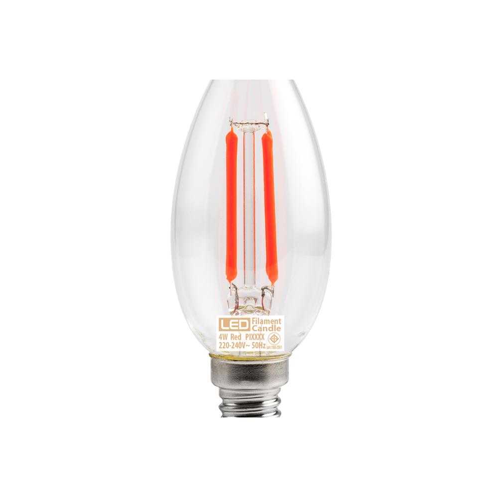 หลอด LED FILAMENT CANDLE 4 วัตต์ สีแดง E14