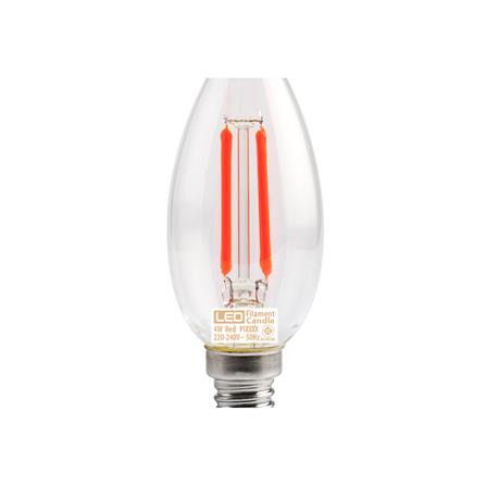 หลอด LED FILAMENT CANDLE 4 วัตต์ สีแดง E14_3