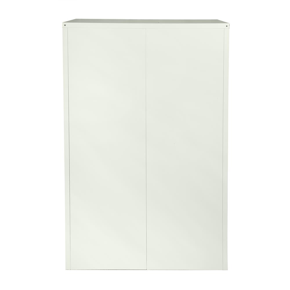 ตู้เสื้อผ้าเหล็กบานเลื่อนผสมกระจกเงา LUCKY WORLD KVS-126K-TG 118.8 ซม. สีเทาทราย