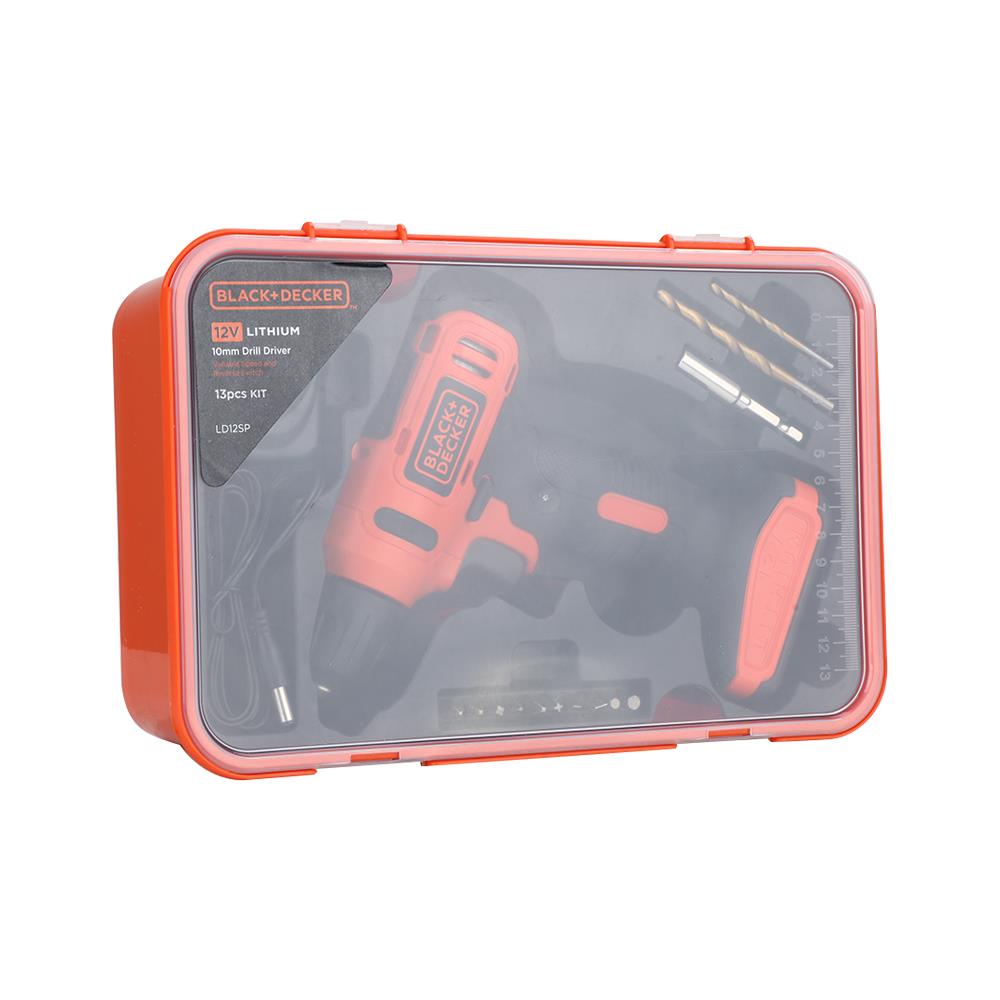 สว่านไร้สาย (พร้อมแบตเตอรี่) BLACK&DECKER LD12SP-B1 12 โวลต์