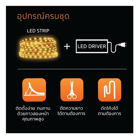 หลอด LED LAMPTAN STRIP DRIVER 4.8 วัตต์ 5 ม. WARM WHITE_4