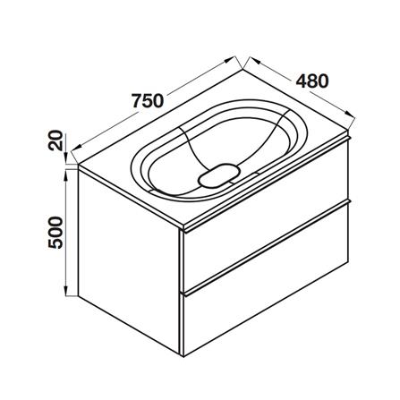 อ่างล้างหน้าเคาน์เตอร์ HAFELE 495.60.980 ลายไม้_2