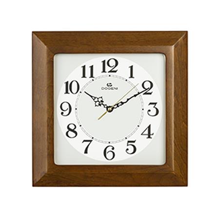 นาฬิกาแขวนไม้ DOGENI WNW010DB 13X13 นิ้ว สีน้ำตาลเข้ม_0