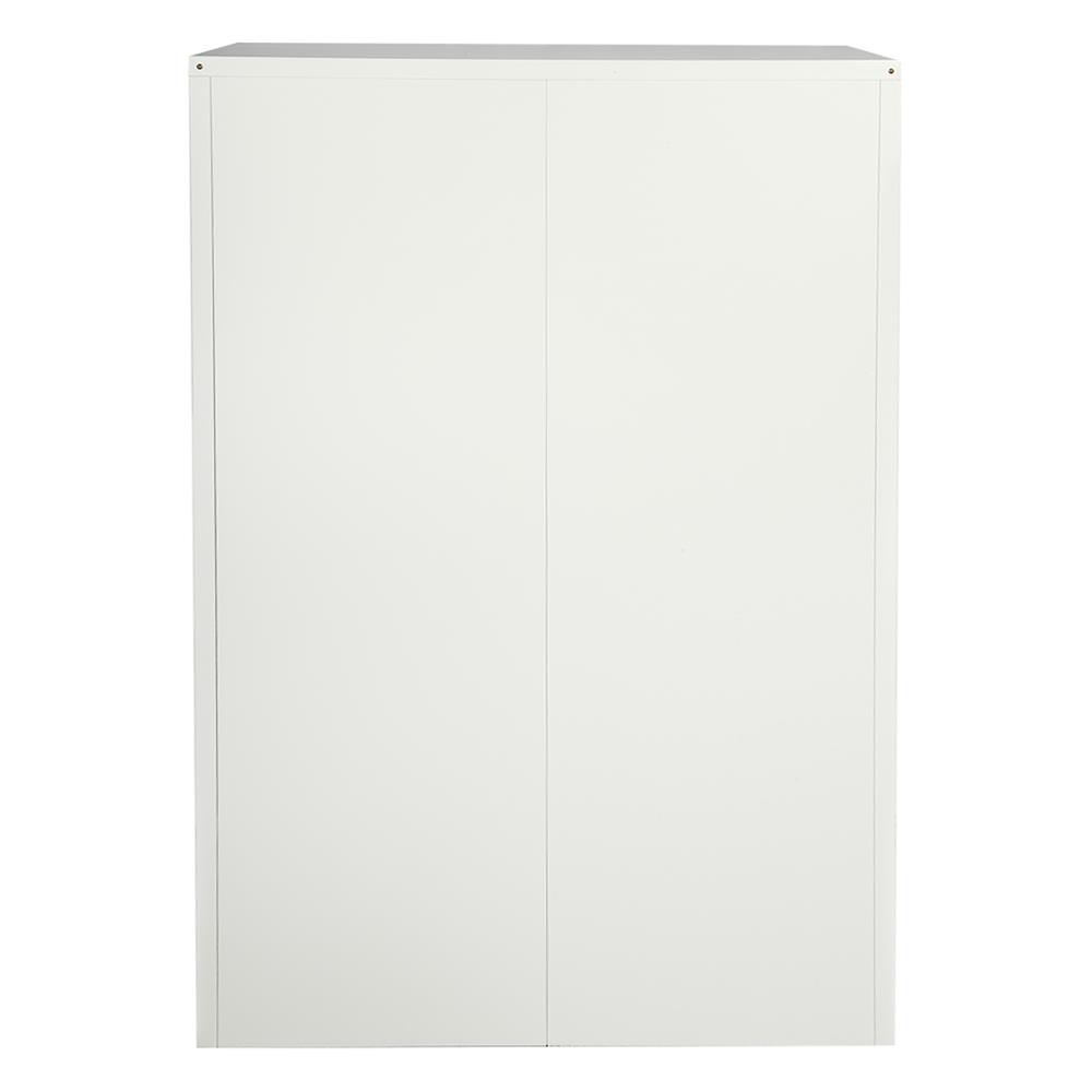 ตู้เสื้อผ้าเหล็กบานเลื่อนผสมกระจกเงา LUCKY WORLD KVS-126K-GG 118.8 ซม. สีเขียว