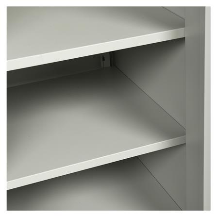 ตู้เสื้อผ้าเหล็กบานเลื่อนผสมกระจกเงา LUCKY WORLD KVS-126K-GG 118.8 ซม. สีเขียว_5