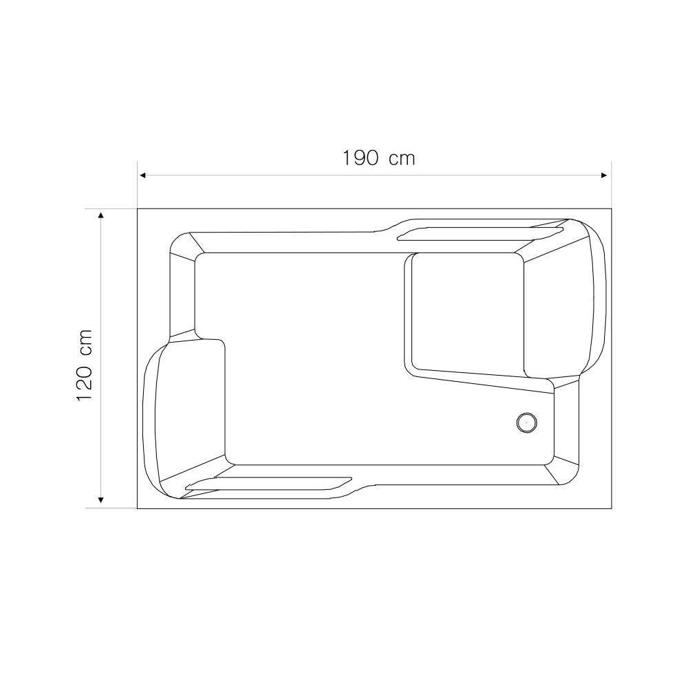 อ่างน้ำวนอัดอากาศ I-SPA BD-FIA01WAFJ 190 ซม. สีขาว