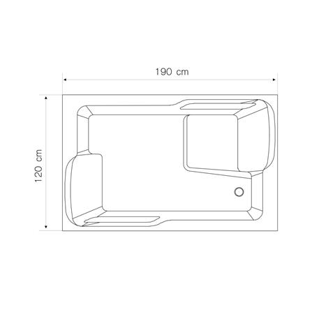อ่างน้ำวนอัดอากาศ I-SPA BD-FIA01WAFJ 190 ซม. สีขาว_2