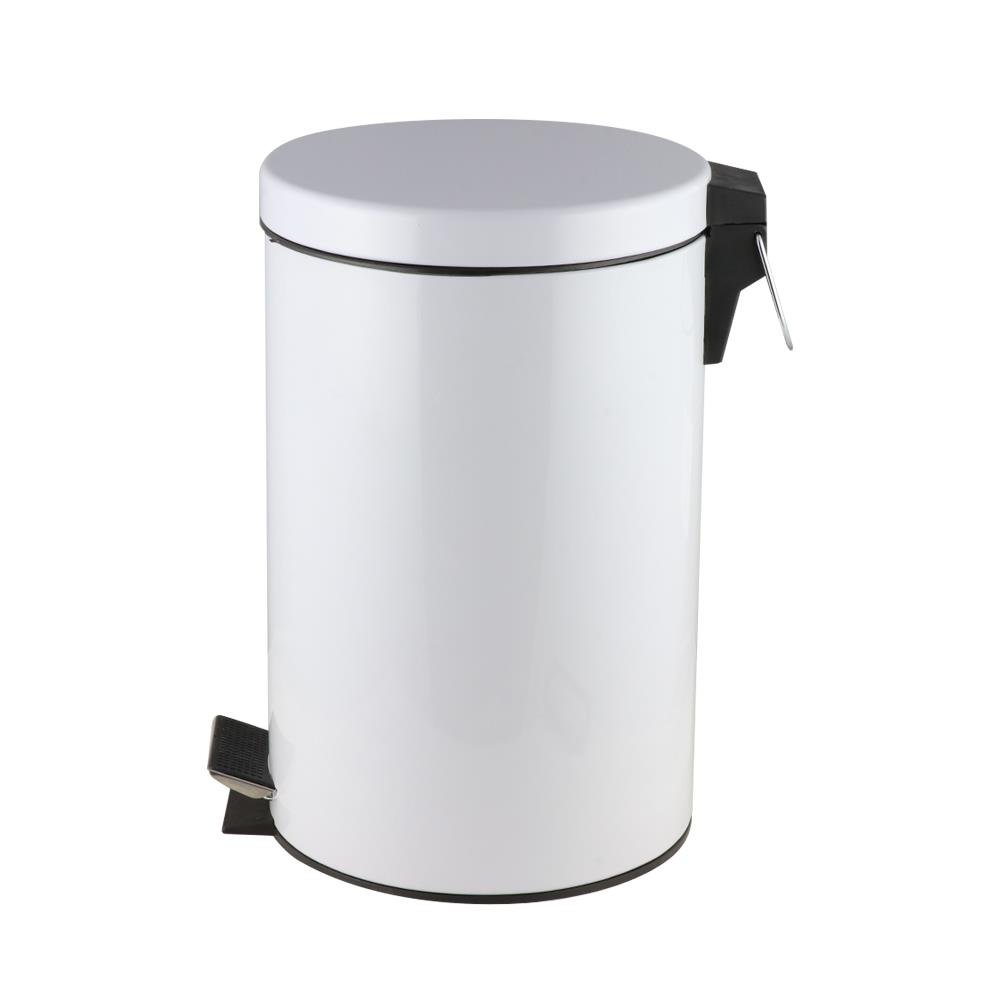 ถังขยะเหยียบกลม SK02001D-1-005 12L สีขาว
