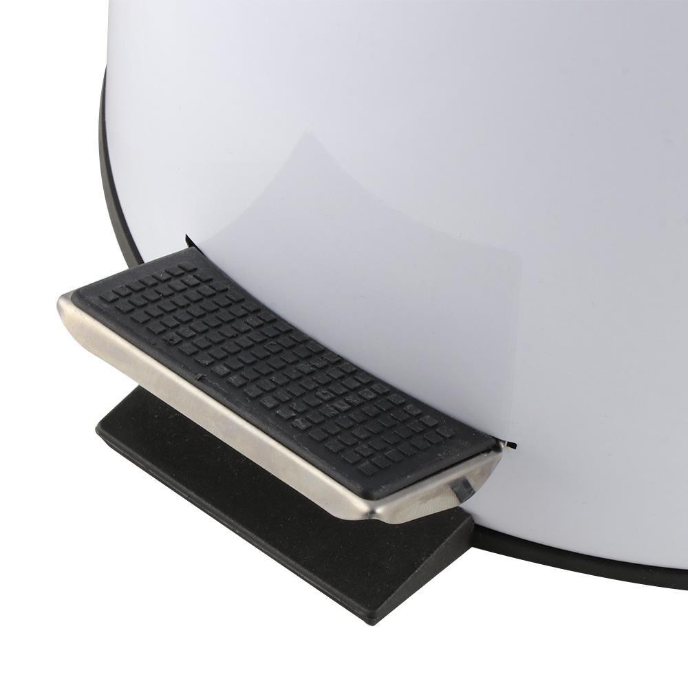 ถังขยะเหยียบกลม SK02001D-1-005 12L สีขาว