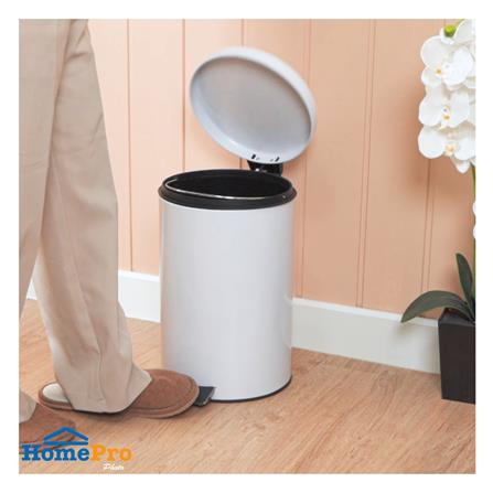 ถังขยะเหยียบกลม SK02001D-1-005 12L สีขาว_6