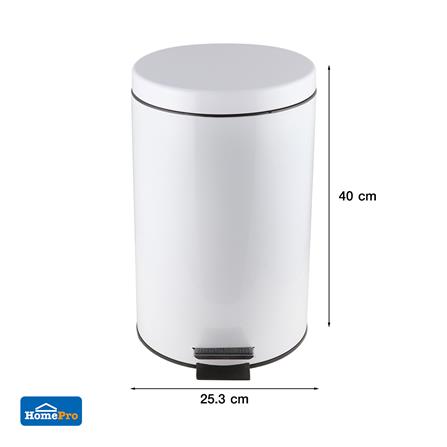 ถังขยะเหยียบกลม SK02001D-1-005 12L สีขาว_8