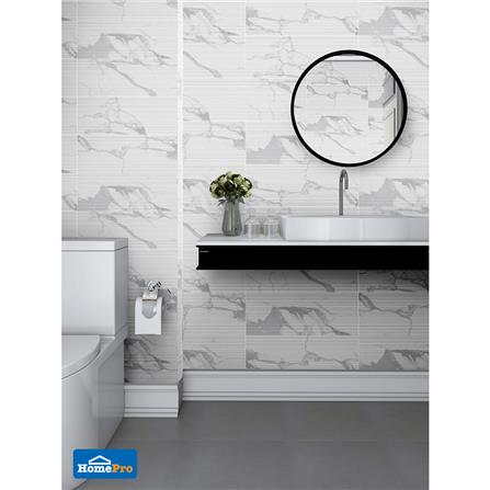 กระเบื้องผนัง 30x80 ซม. TARA ร็อกโก้ ไวท์_2