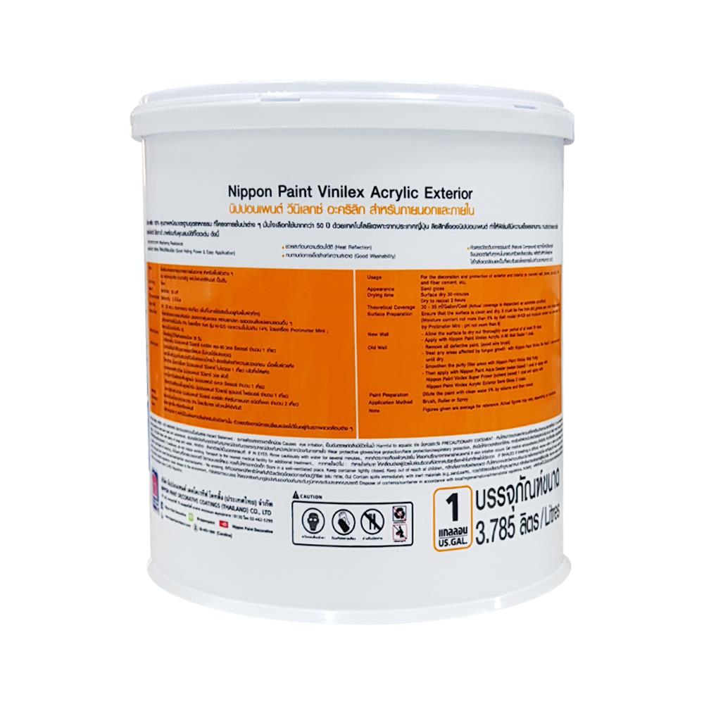 สีน้ำทาภายนอก NIPPON PAINT VINILEX BASE B SG 1GL