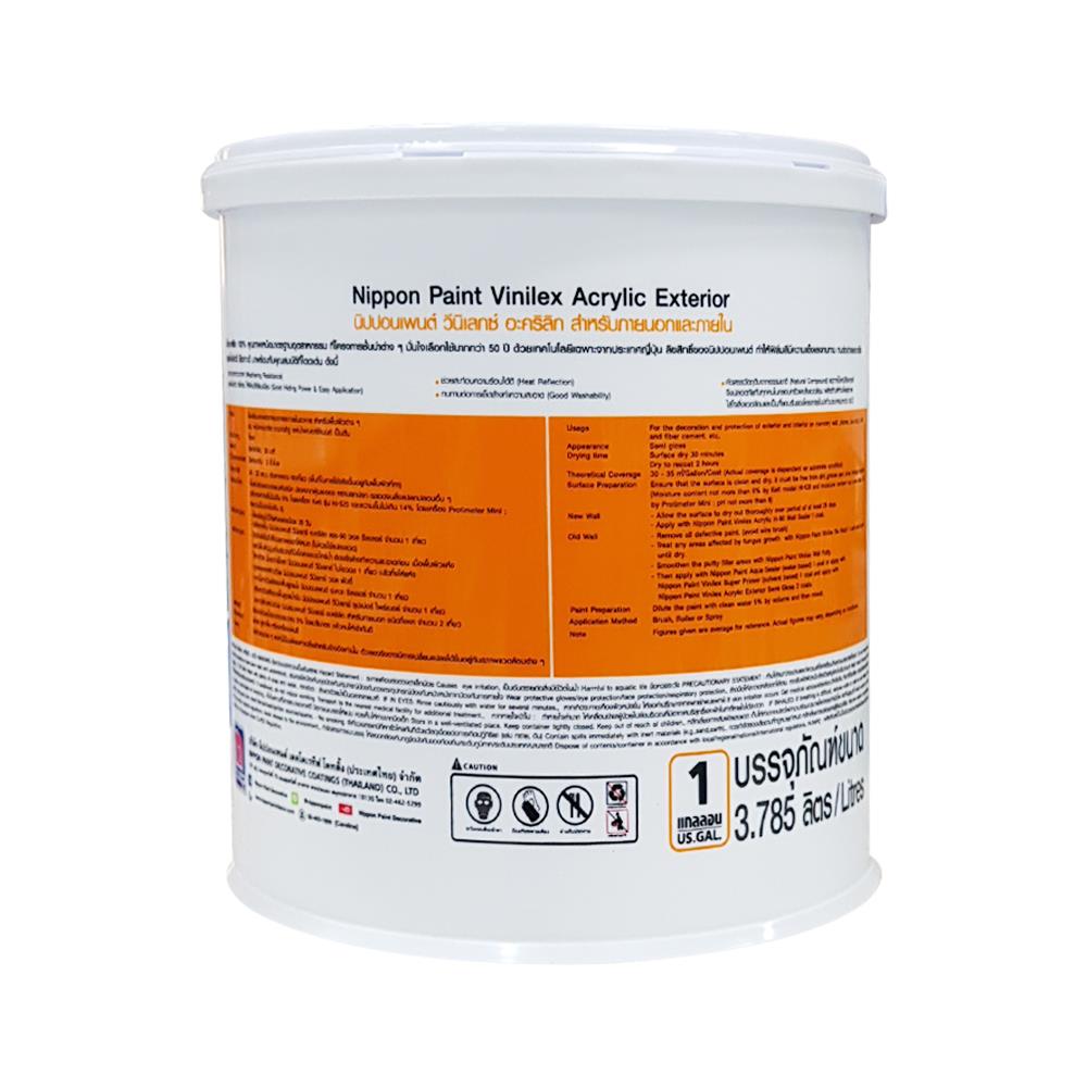 สีน้ำทาภายนอก NIPPON PAINT VINILEX BASE D SG 1GL