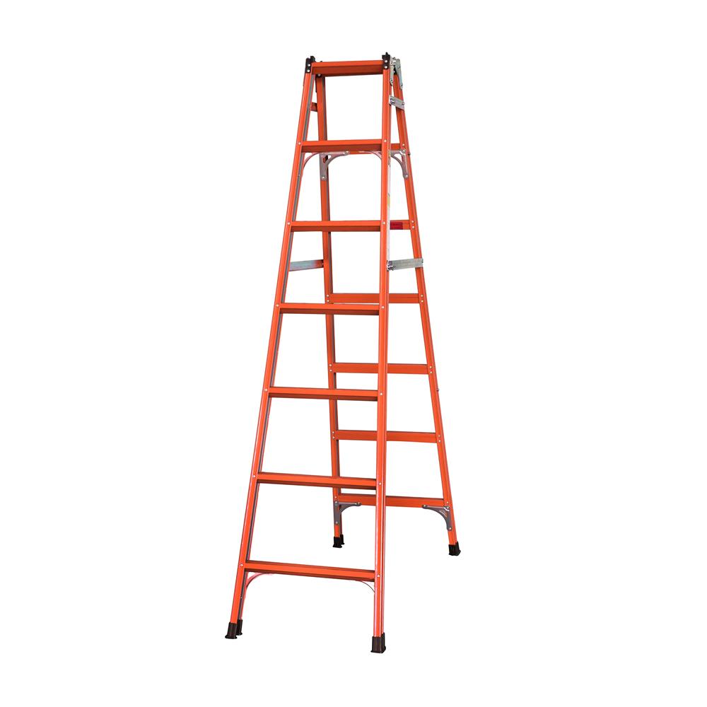 บันไดเหล็กสังกะสีเคลือบสี ทรง A-I SANKI 7 ขั้น สีส้ม
