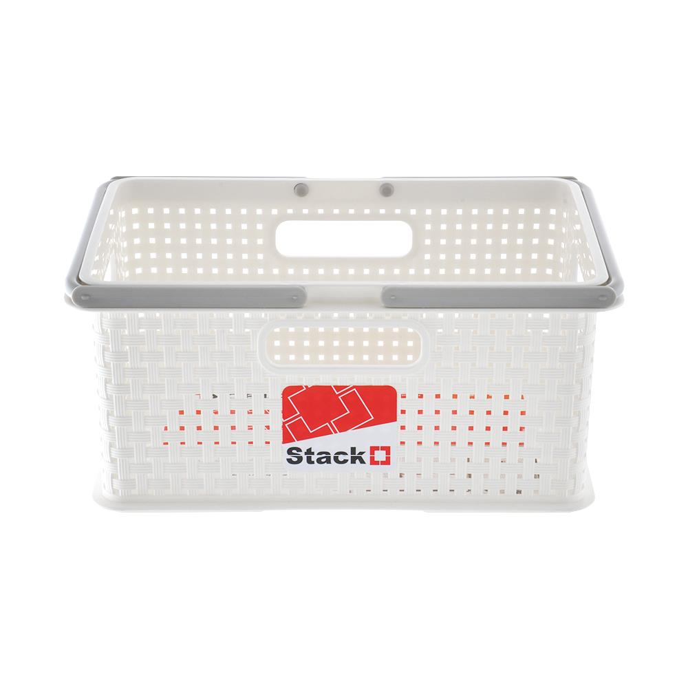 กล่องหูหิ้ว STACKO DW-220 29x19x13.3 ซม. สีขาว