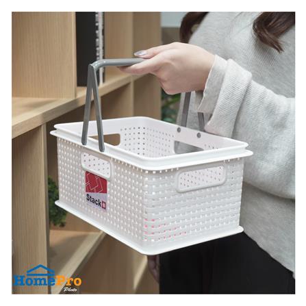 กล่องหูหิ้ว STACKO DW-220 29x19x13.3 ซม. สีขาว_4