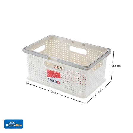 กล่องหูหิ้ว STACKO DW-220 29x19x13.3 ซม. สีขาว_6