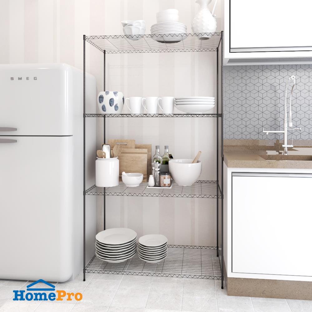 ชั้นวางของโล่ง FURDINI FRAME LR86T4AK สีดำ