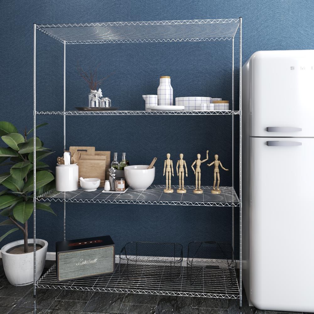 ชั้นวางของโล่ง FURDINI FRAME LR88T4 สีโครม