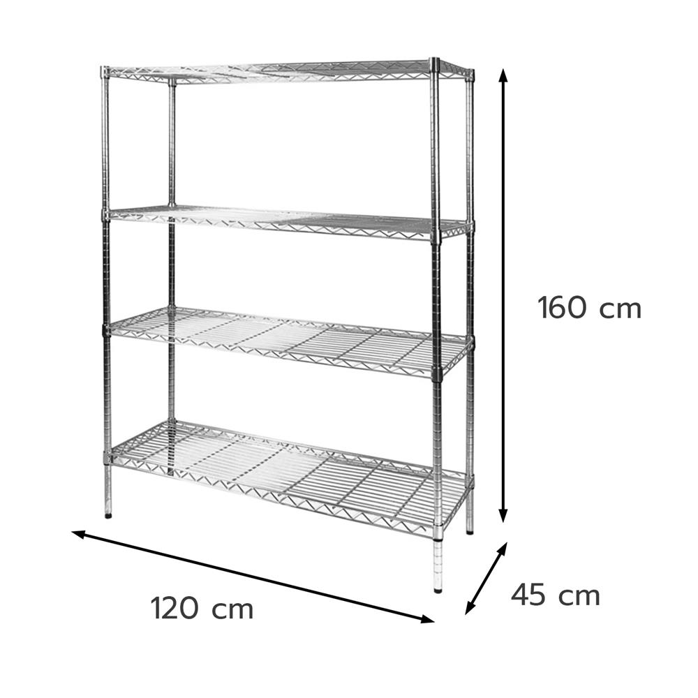 ชั้นวางของโล่ง FURDINI FRAME LR88T4 สีโครม