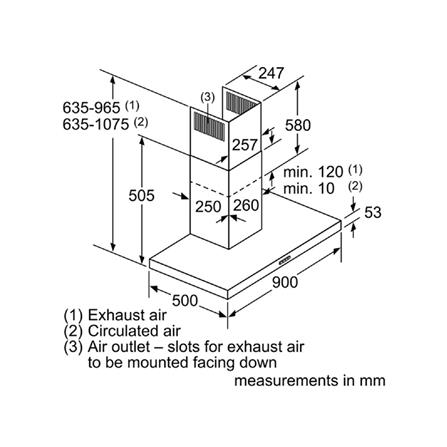 เครื่องดูดควันกระโจม BOSCH DWB97FM50 90 ซม._3