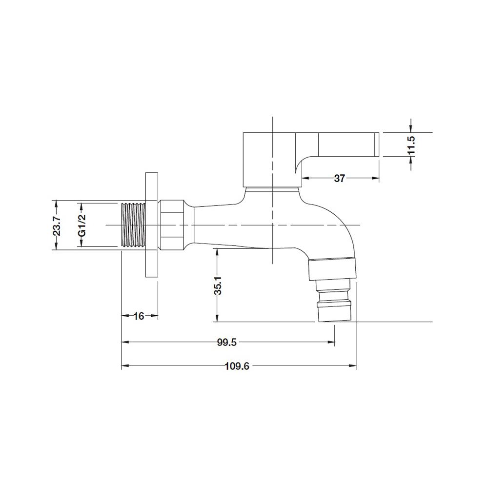 ก๊อกล้างพื้น 1 ทาง HAFELE 485.61.307