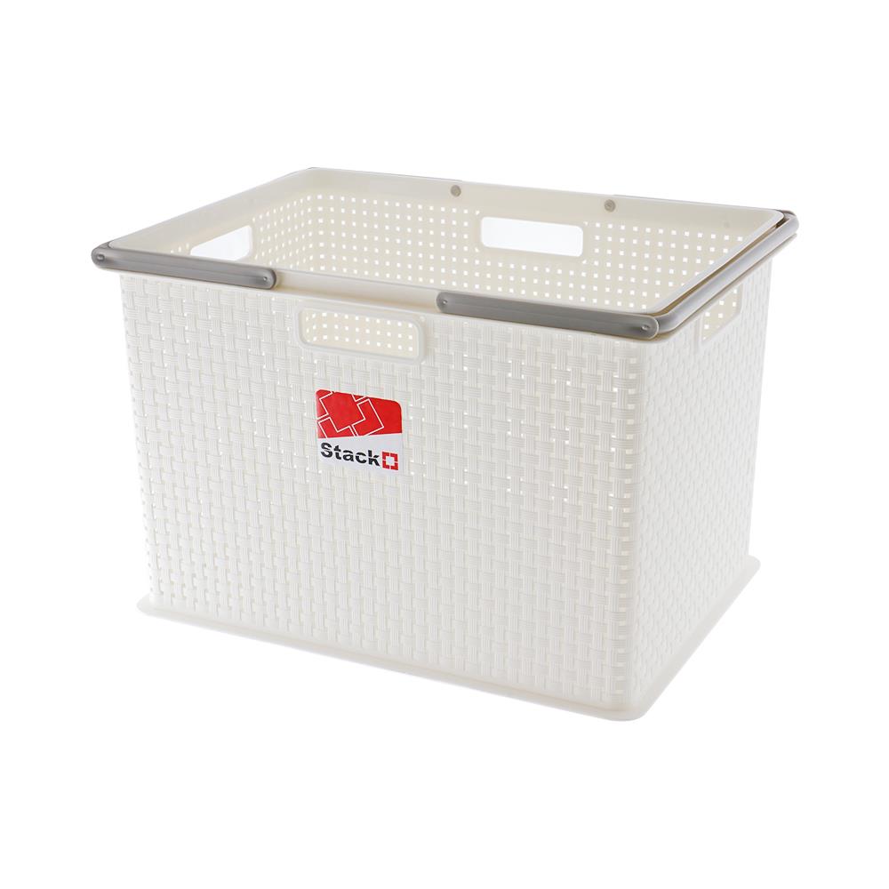 กล่องหูหิ้ว STACKO DW-380 39.2x28.3x26.1 ซม. สีขาว